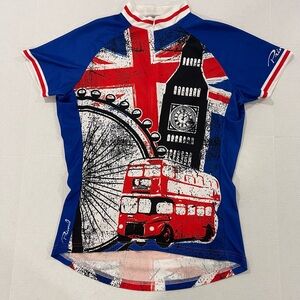 Primal Sport Cut Raglan Cycling Jersey Shirt London Big Ben Women's Sz Medium